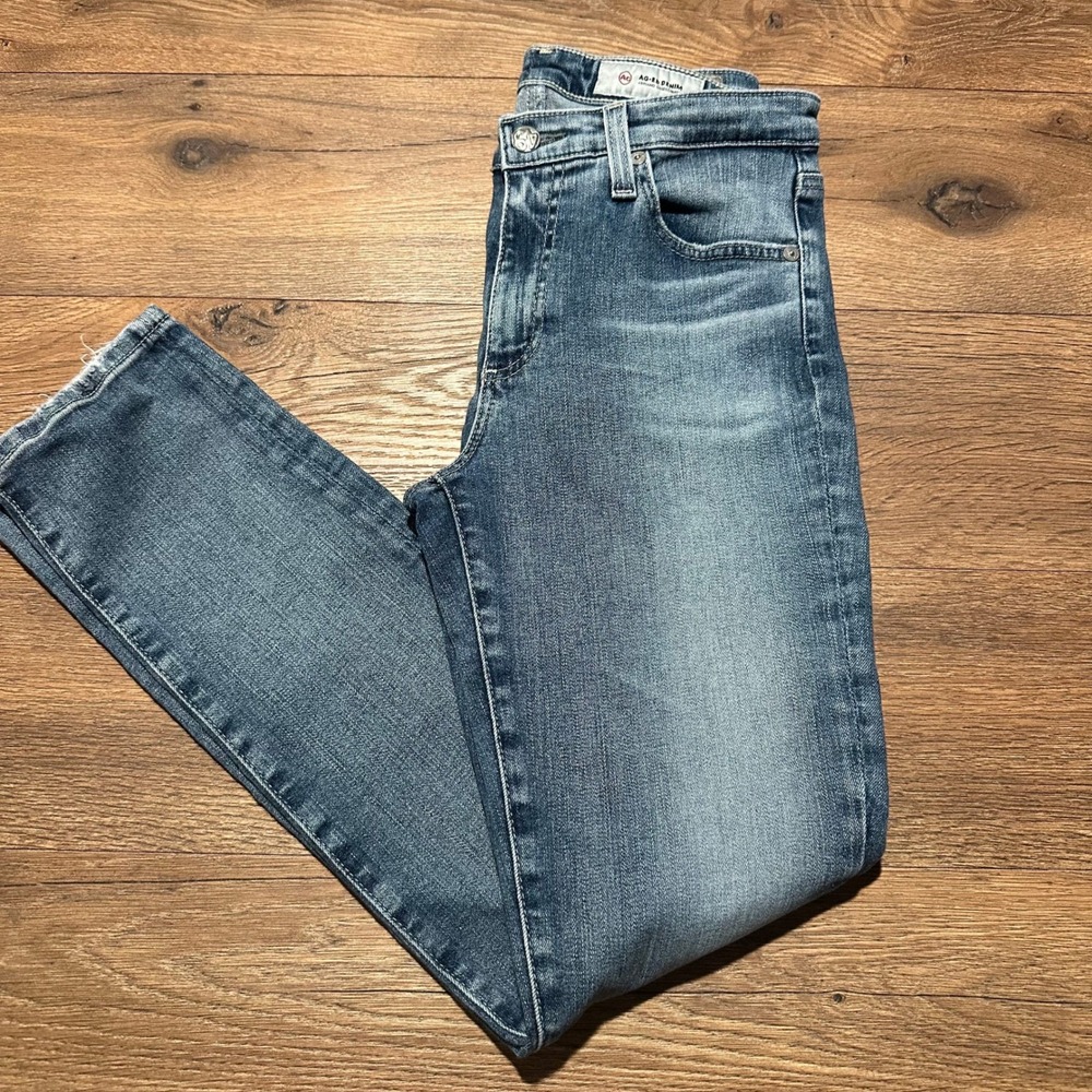 AG Adriano Goldschmied Prima Ankle Jeans Womens 27 Blue Cigarette Mid Rise Denim